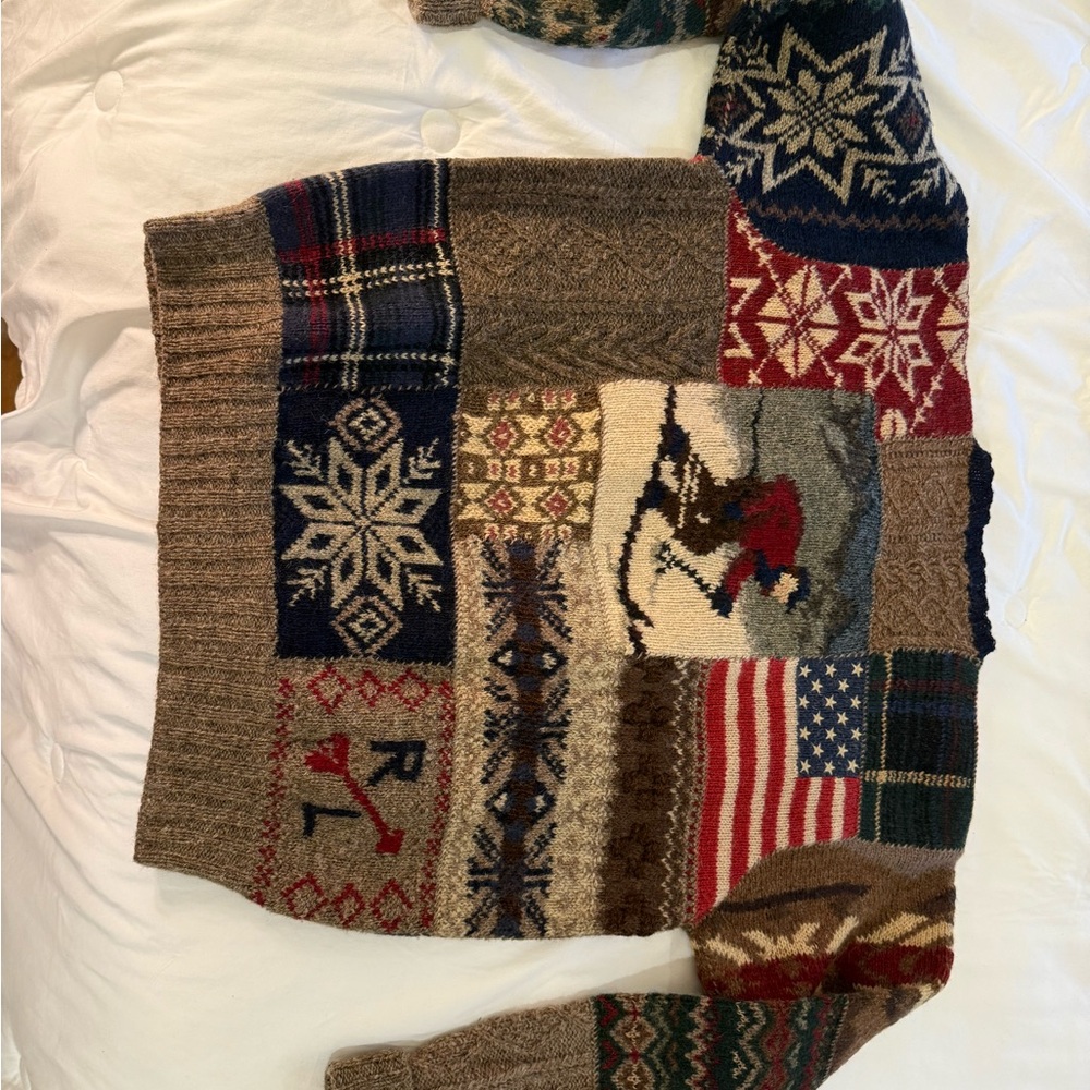 Ralph Lauren Patchwork Crewneck Sweater - Multicolor - Picture 5 of 6